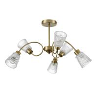 8154/6C COMFI LN26 108 медный/прозрачный, металл/стекло Потолочный светильник Е14 6*40W 220V IMANA