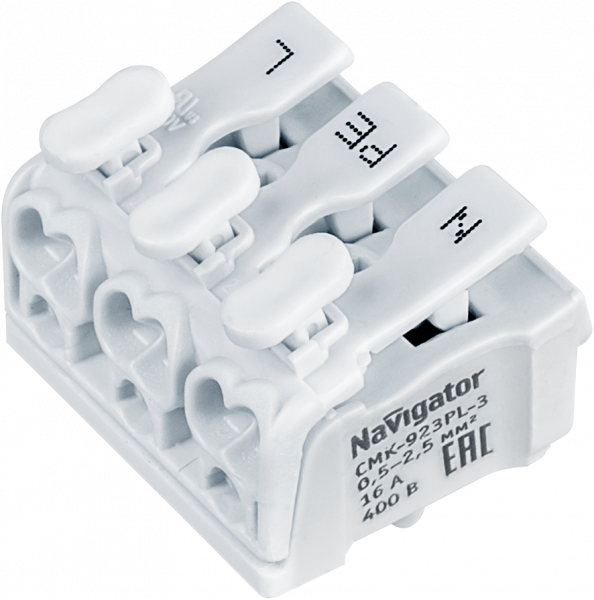 Клеммы монтажные Navigator 61 691 NTC-CMK-923PL-3-50 (50 шт/упак)