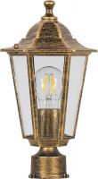 Светильник уличный на столбик Feron 6203/PL6203 11139 100W E27 230V черное золото