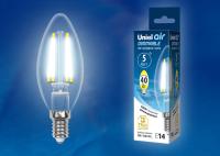 Лампы светодиодные LED-C35-5W/NW/E14/CL/DIM GLA01TR картон