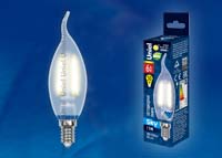 Лампы светодиодные LED-CW35-6W/WW/E14/FR PLS02WH картон