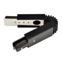 Однофазные трековые системы UBX-Q121 K24 BLACK 1 POLYBAG Соединитель для 2-х шинопроводов гибкий