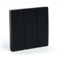 Выключатель беспроводной FERON TM83, 230V, 500W, трехклавишный, черный 41724