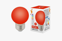 Лампа светодиодная LED-G45-1W/RED/E27/FR/С