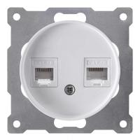 Розетка компьютерная 2-м СП Florence RJ45 кат.5E механизм бел. 1E20901300 OneKeyElectro 2172772