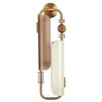 5467/10WL MODERN ODL_EX26 049 белый/коричневый/античная бронза/металл/стекло/декор металл Бра LED x 10W (5W*2) 3000K LION