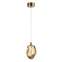7111/4LC L-VISION ODL25 Подвесной светильник  бронзовый/янтарное стекло/металл IP20 LED 4W 300Лм 3000K 200° 220V GEMME