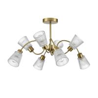 8154/8C COMFI LN26 108 медный/прозрачный, металл/стекло Потолочный светильник Е14 8*40W 220V IMANA