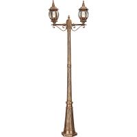 Светильник садово-парковый столб Feron 8114/PL8114 11242 2*100W E27 230V черное золото