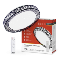 Светильник светодиодный COMFORT Loft-B 75Вт 230В 3000-6500K 6000Лм 500x100мм с пультом ДУ IN HOME 4690612035116