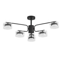 8349/6C COMFI LN26 232 черный/прозрачный, металл/стекло Светильник потолочный LED GX53 6*7W 220V NATALINA