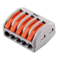 Клемма строительно-монтажная 5-проводная STEKKER, LD222-415 32398 (40шт)