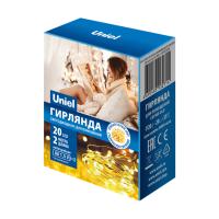 Гирлянды ULD-S0200-020/SСB/2AA WARM WHITE IP20 DEW