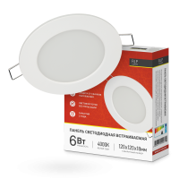 Светильник RLP 6Вт 230В 4000К 420Лм 120мм IP40 IN HOME 4690612009995