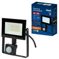 Прожектор светодиодный ULF-F62-30W/6500K SENSOR IP54 200-240В BLACK