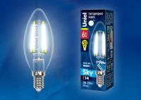Лампы светодиодные LED-C35-6W/NW/E14/CL PLS02WH картон