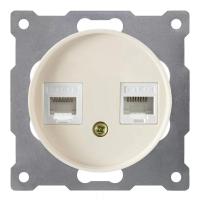 Розетка компьютерная 2-м СП Florence RJ45 кат.5E механизм беж. 1E20901301 OneKeyElectro 2172795
