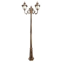 Светильник уличный столб Feron PL4049 11429 3*60W 230V E27 черное золото