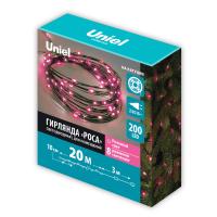 Гирлянда светодиодная нить ULD-S2000-200/DGA PINK IP20 DEW