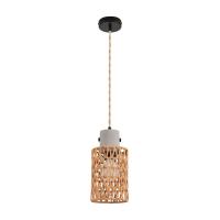 8366/1A ECO LN26 327 черный/серый/бежевый, бетон/металл/джутовый шнур Подвес E27 LED 10W 220V BOHO