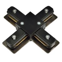 Однофазные трековые системы UBX-Q121 K41 BLACK 1 POLYBAG Соединитель для шинопроводов Х-образный
