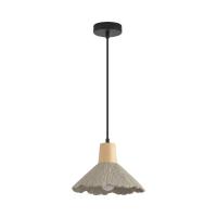8351/1A SUSPENTIONI LN26 326 черный/серый/бежевый, металл/дерево/цемент Подвес E27 60W 220V EOLIANA