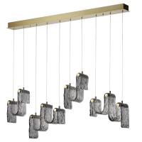 5106/52L L-VISION ODL26 549 брашинг/дымчатый металл/стекло Люстра линейная LED x 52W 4000K FLOW