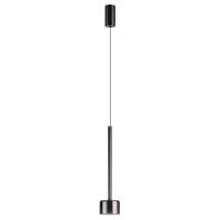 7150/10L HIGHTECH ODL26 347 светильник черный/ дымчатое стекло/металл IP20 LED 10W 3000K 220V LASLO