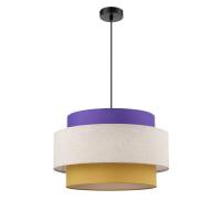 8281/4 MODERNI LN26 183 черный/фиолетовый/бежевый/желтый, металл/текстиль Светильник подвесной E14 4*40W 220V PALERMO